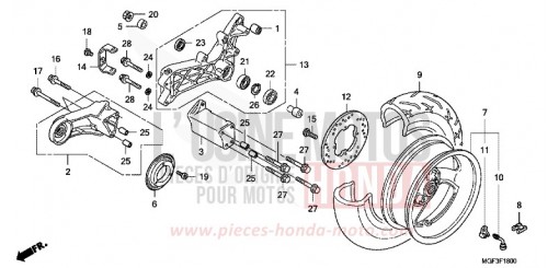 ROUE ARRIERE FJS600AB de 2011